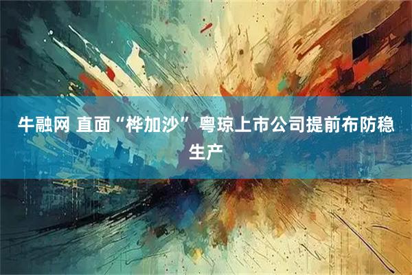 牛融网 直面“桦加沙” 粤琼上市公司提前布防稳生产
