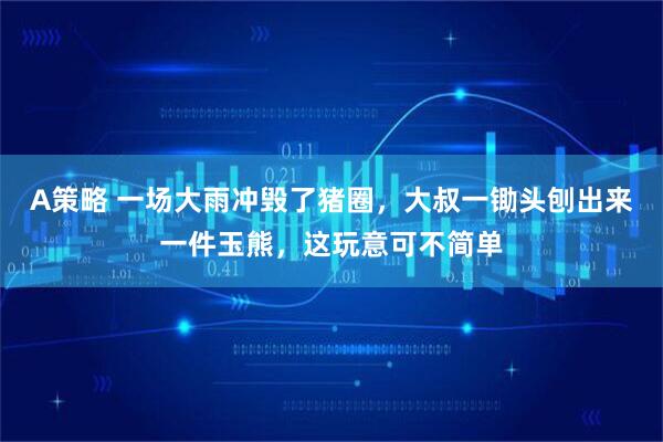 A策略 一场大雨冲毁了猪圈，大叔一锄头刨出来一件玉熊，这玩意可不简单