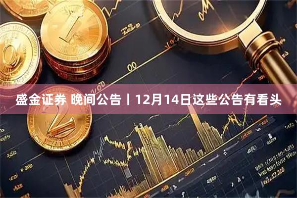 盛金证券 晚间公告丨12月14日这些公告有看头
